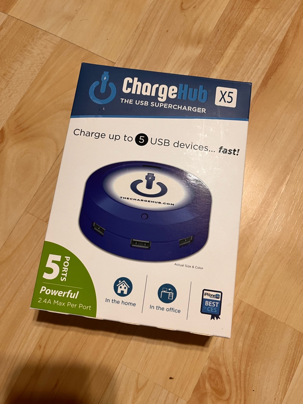 Charger station X5 5-Port USB Supercharger - Blue